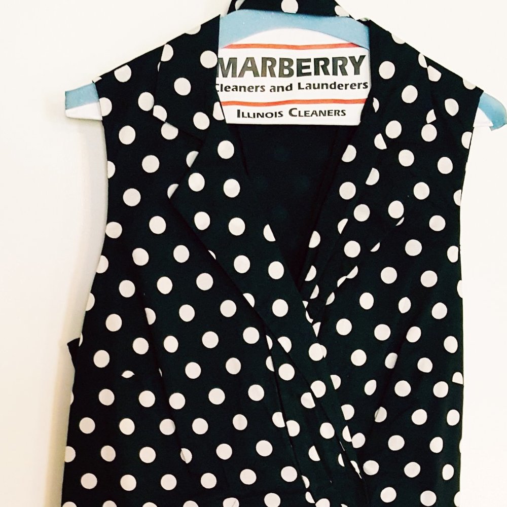 CROFT & BARROW 50s STYLE Dress Polka Dot Sz 16 Pin Up Sexy